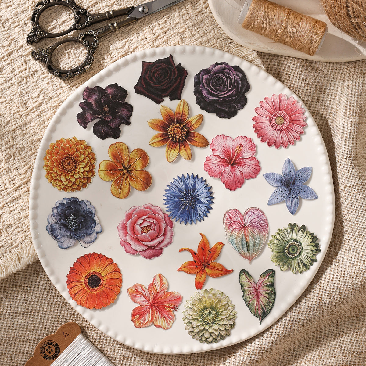 Woven Floral Omnia Stickers