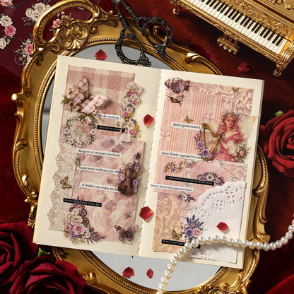 Flowers and Old Pages Stickers