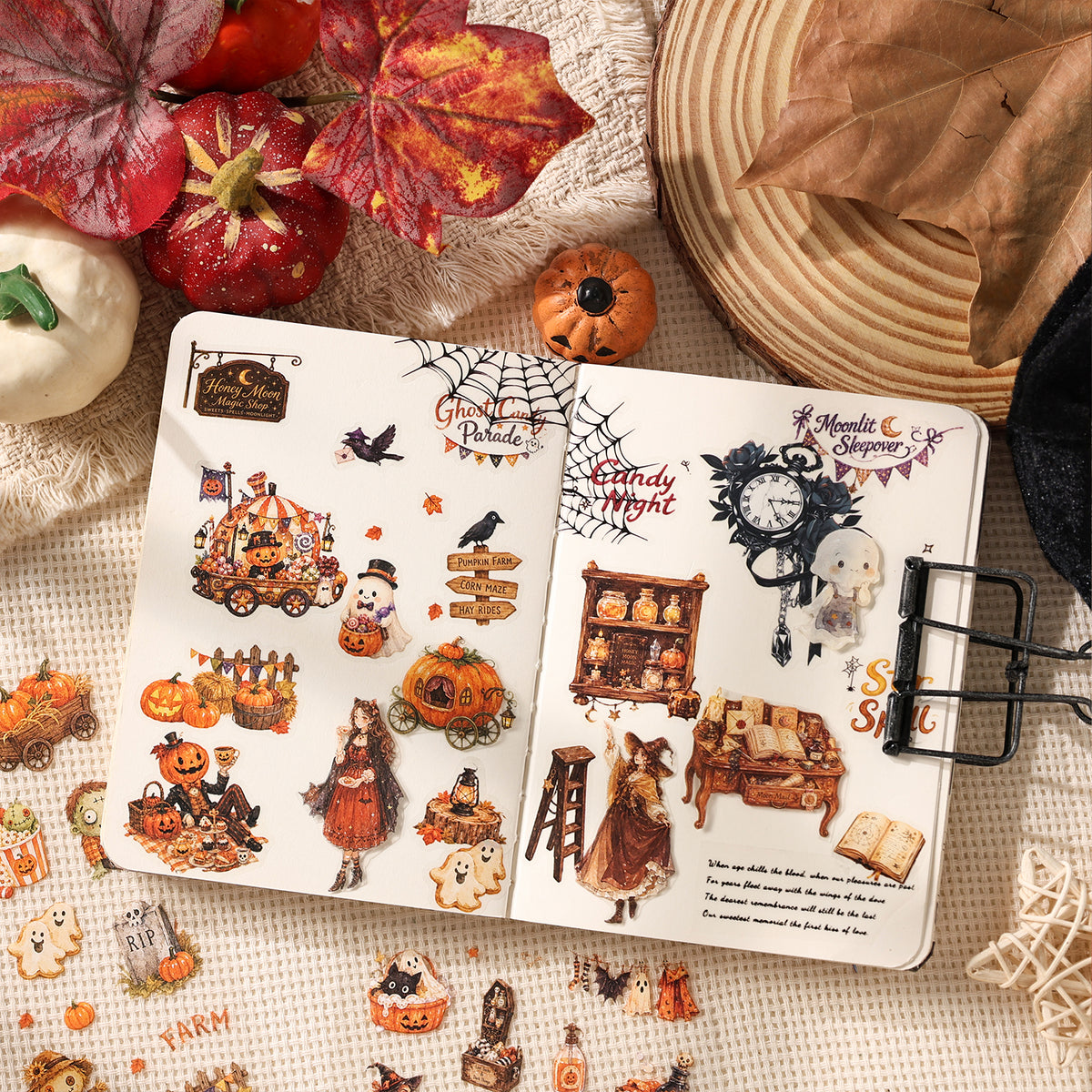 Halloween Rose Banquet Stickers