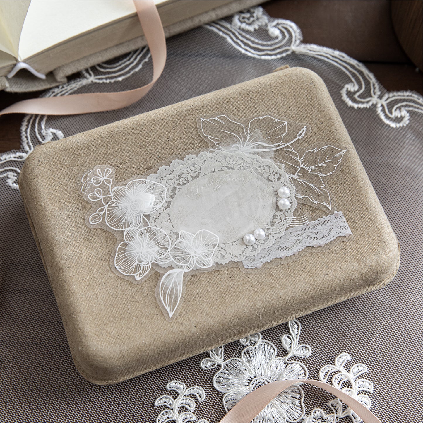 Moonlit Floral Shadows Stickers