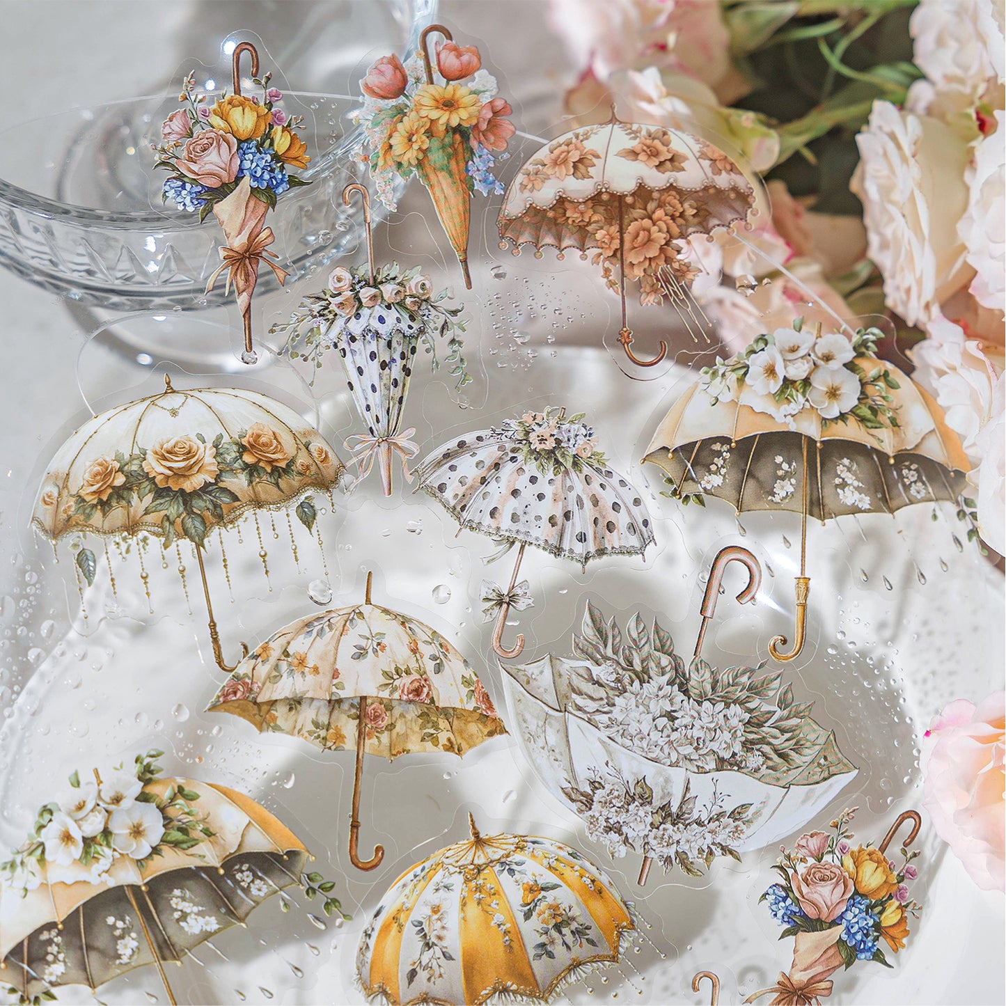 Floral Umbrella Concerto Stickers