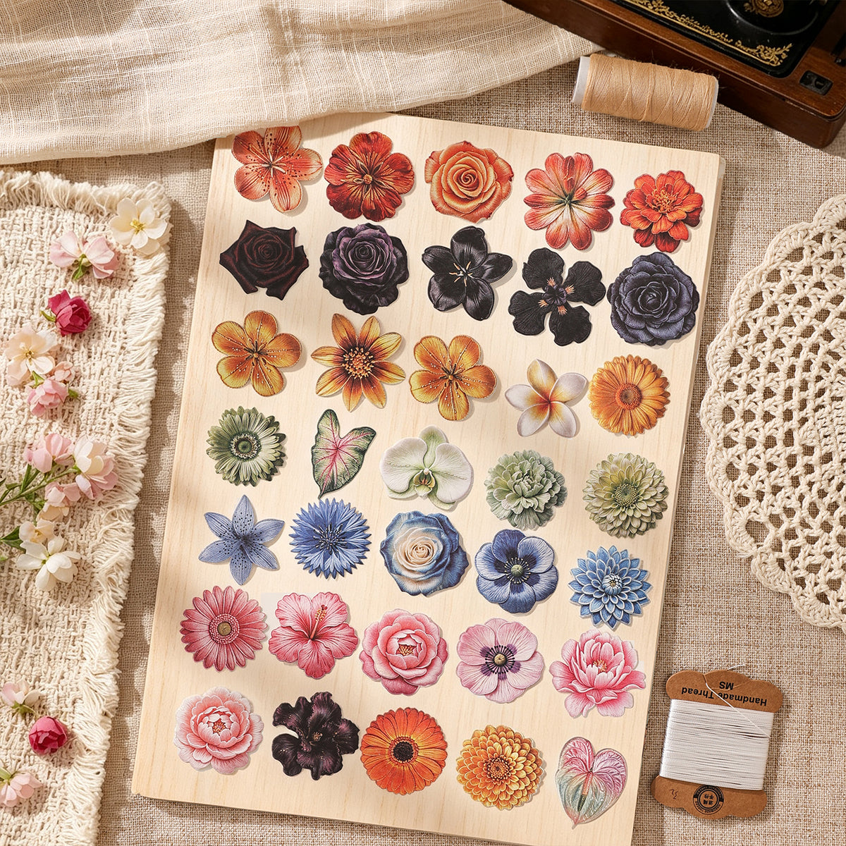 Woven Floral Omnia Stickers