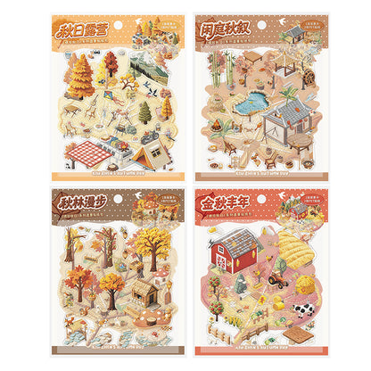 Embroidered Autumn Stickers