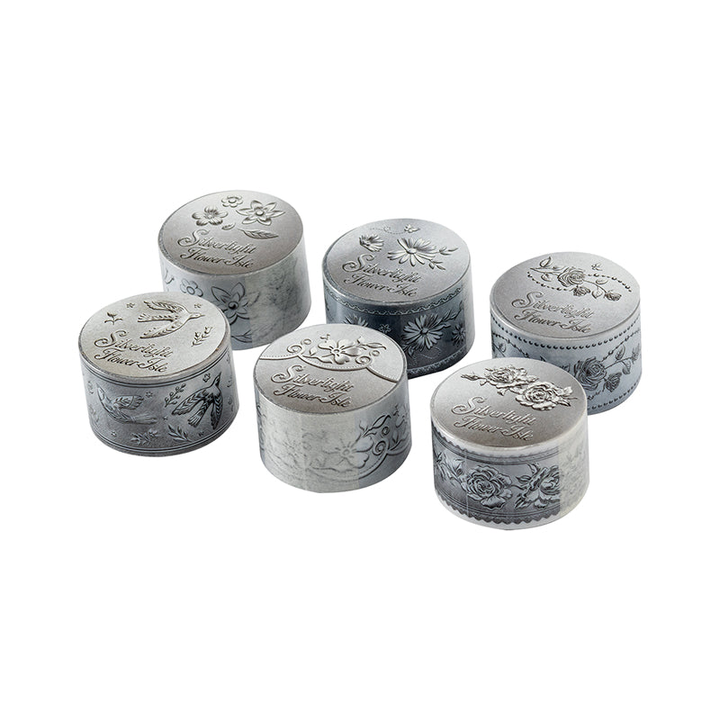 Silver Bloom Isle Washi Tape