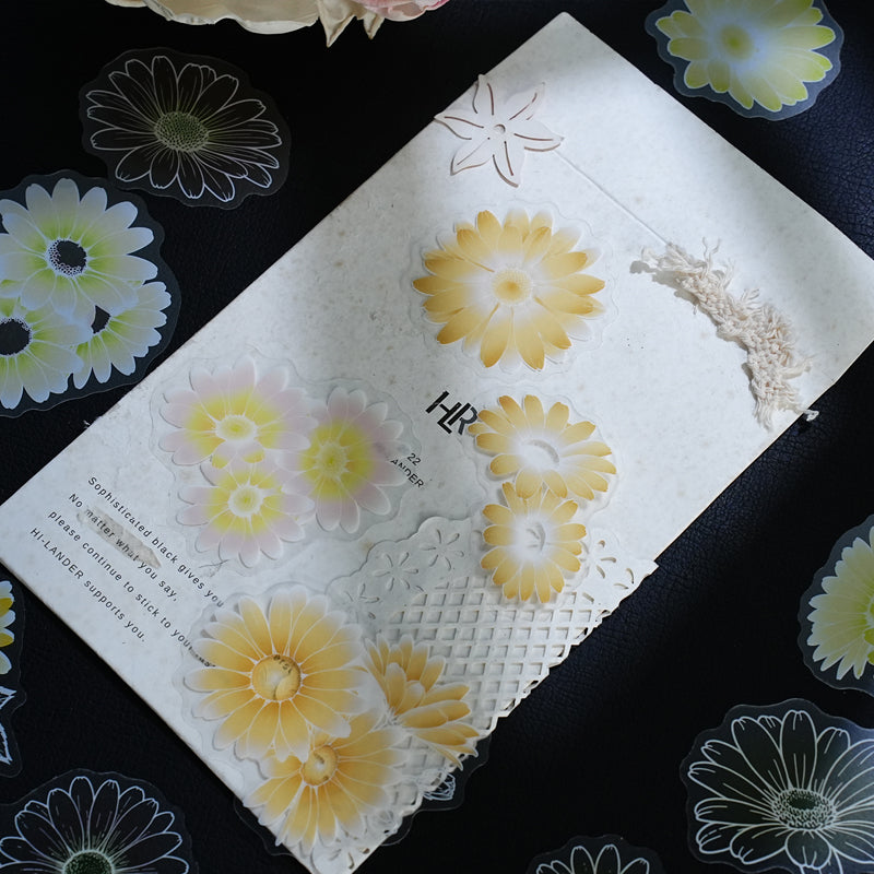 Colorful Floral Shadows Stickers