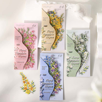Floral Porcelain Elegance Stickers