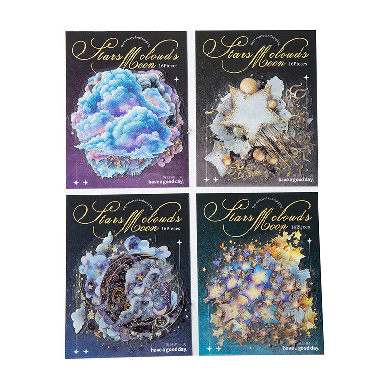 Clouds Star Moon Stickers