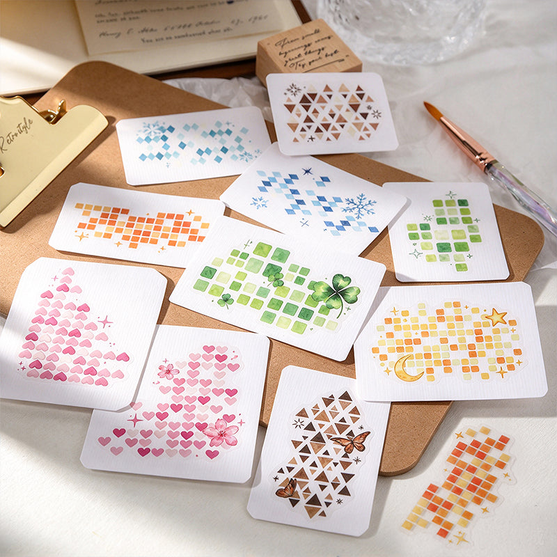 Watercolor Mosaic Stickers