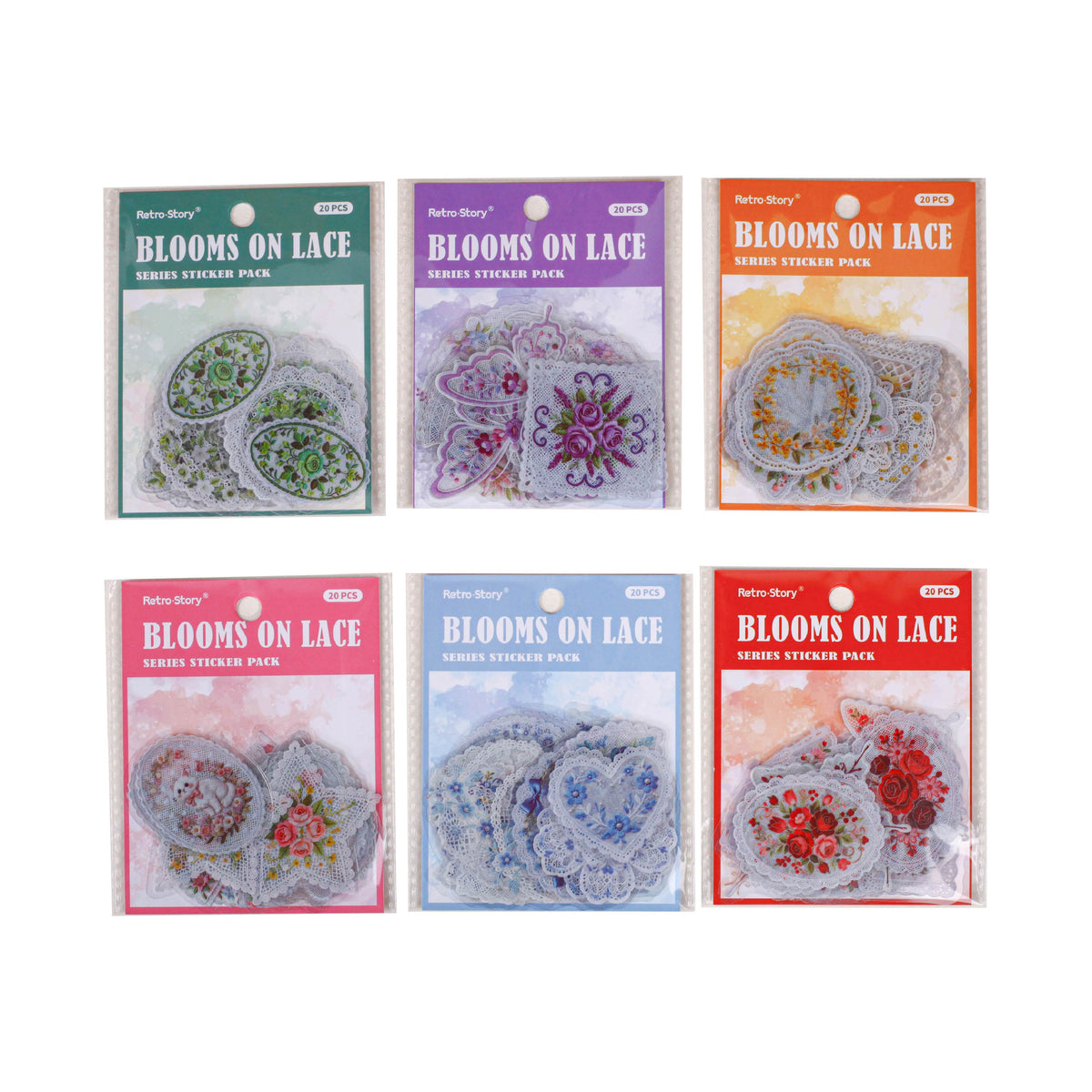 Sheer Floral Stickers
