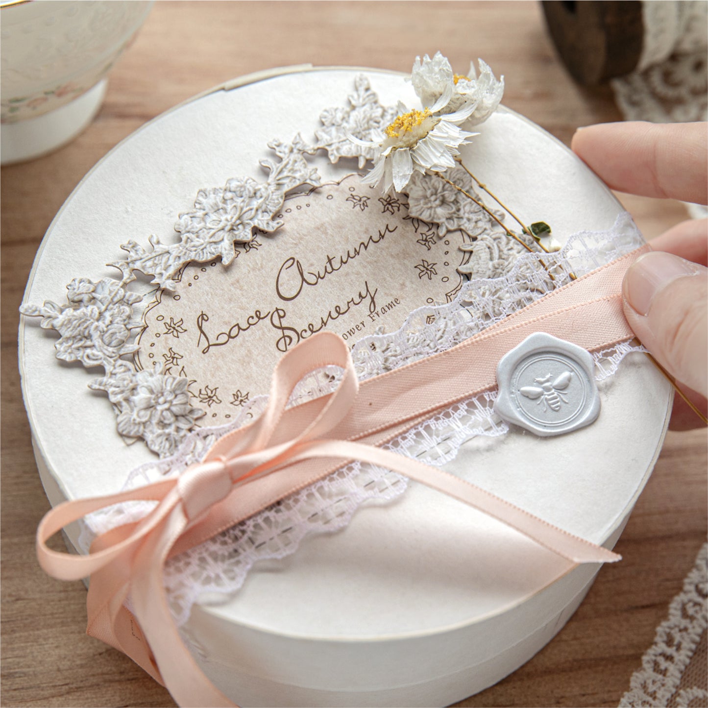 Crochet Floral Letter Frame Papers
