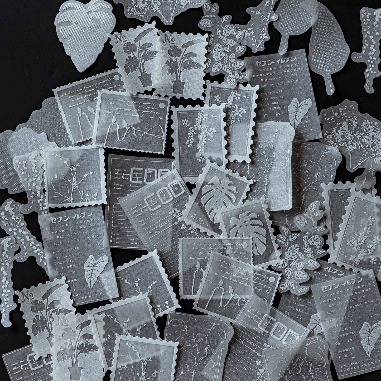 White Mist Journal Puffy Stickers