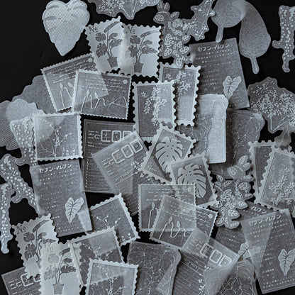 White Mist Journal Puffy Stickers