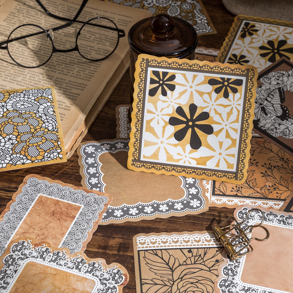 Vintage Yellowed Lace Paper