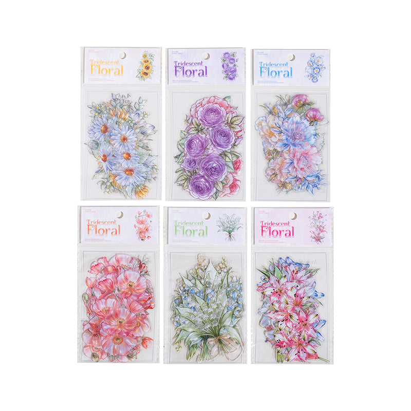 Iridescent Floral Stickers