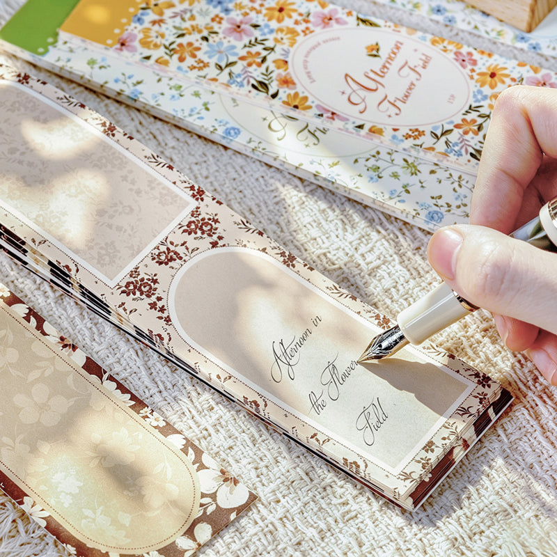 Afternoon Flower Field Memo Pad