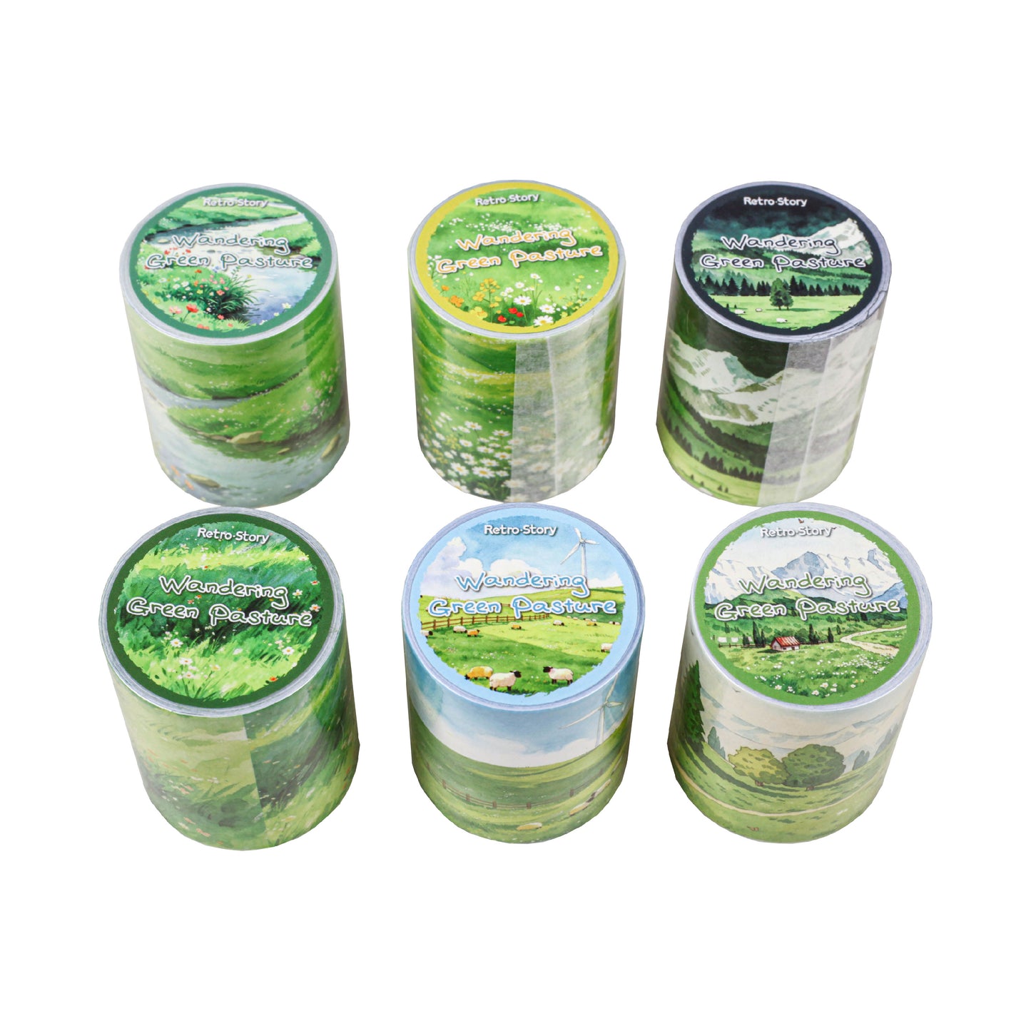 Wandering Green Pasture Washi Tape