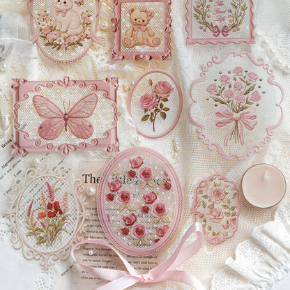 Lace Floral Frame Stickers