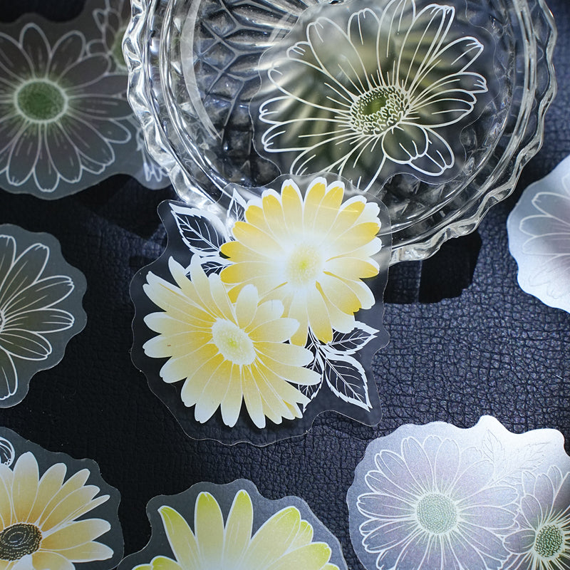 Colorful Floral Shadows Stickers