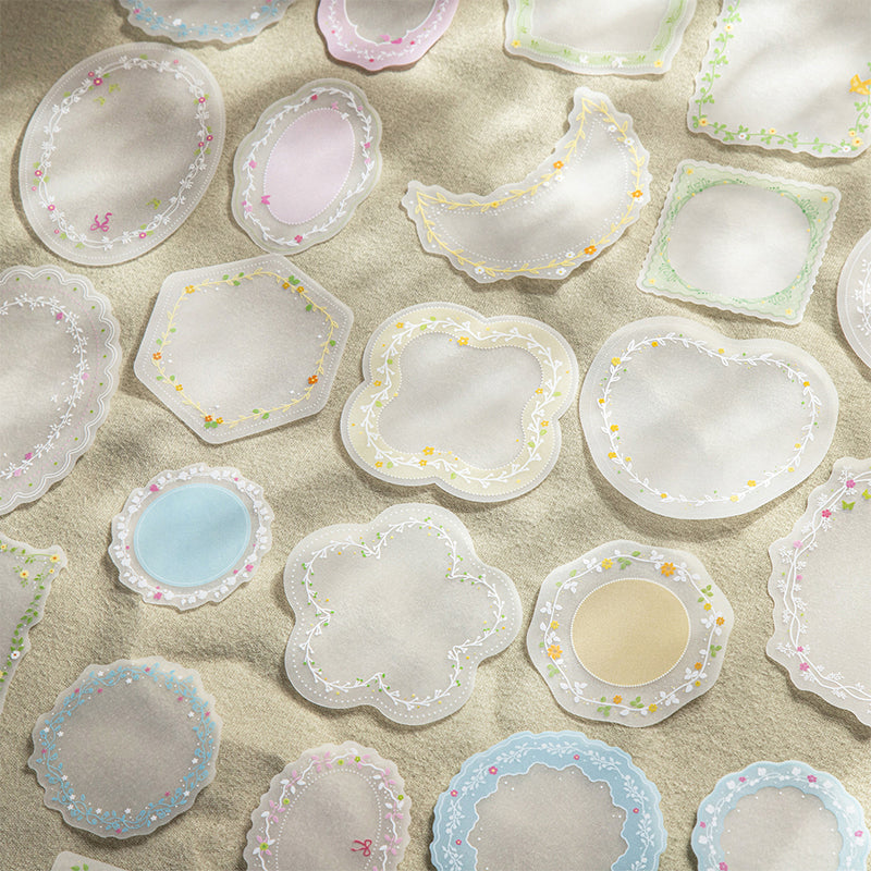 Floral Vellum Frame Stickers