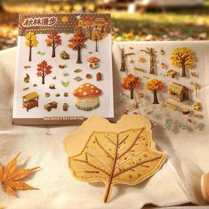 Embroidered Autumn Stickers