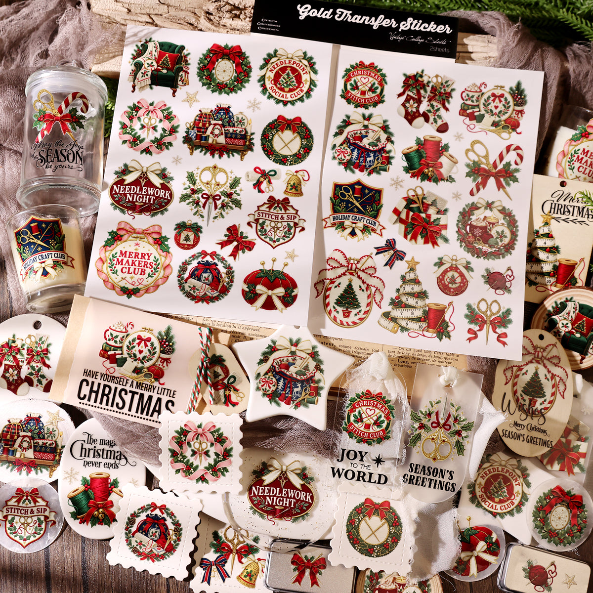 Handmade Christmas Transfer Stickers