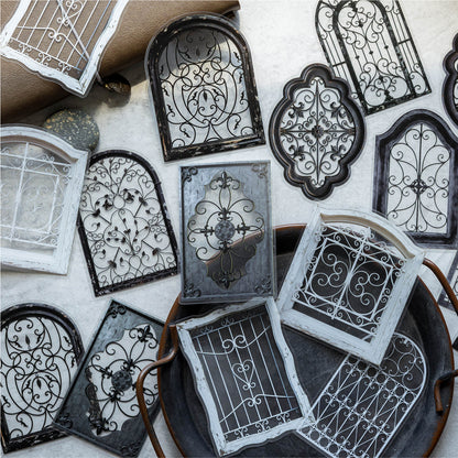 Iron Floral Window Stickers