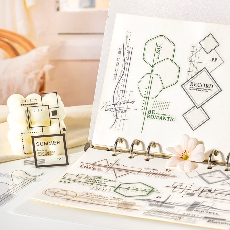 Geometric Interlace Stickers