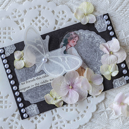 White Mist Journal Puffy Stickers