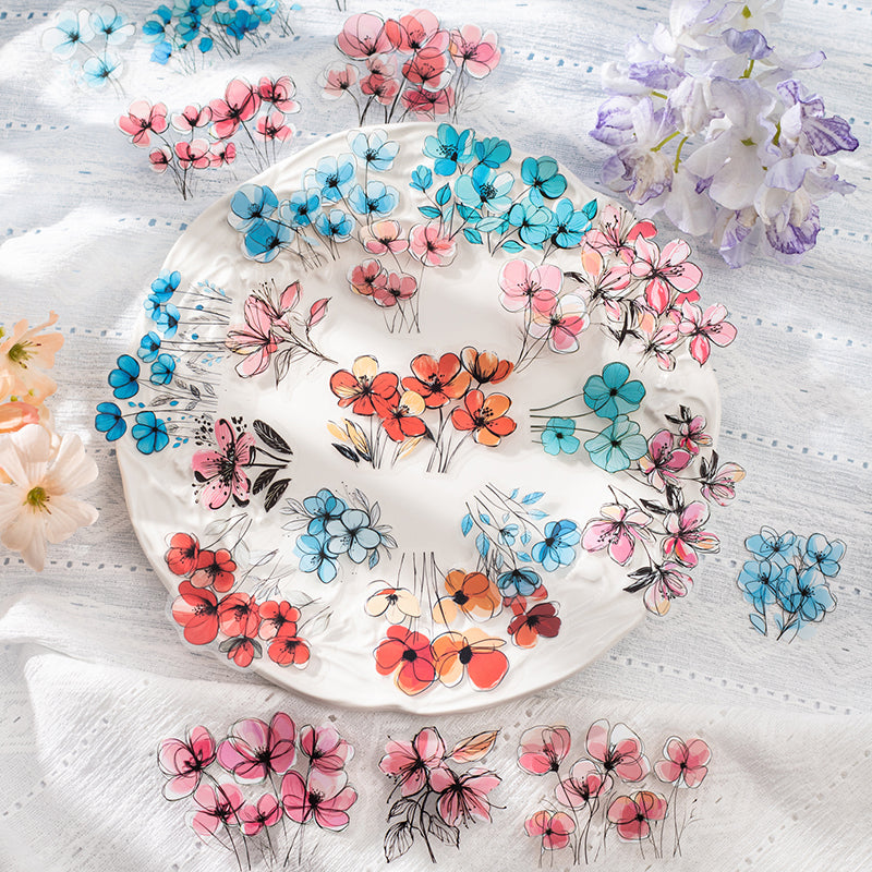 Draw Flowers and Traces Stickers