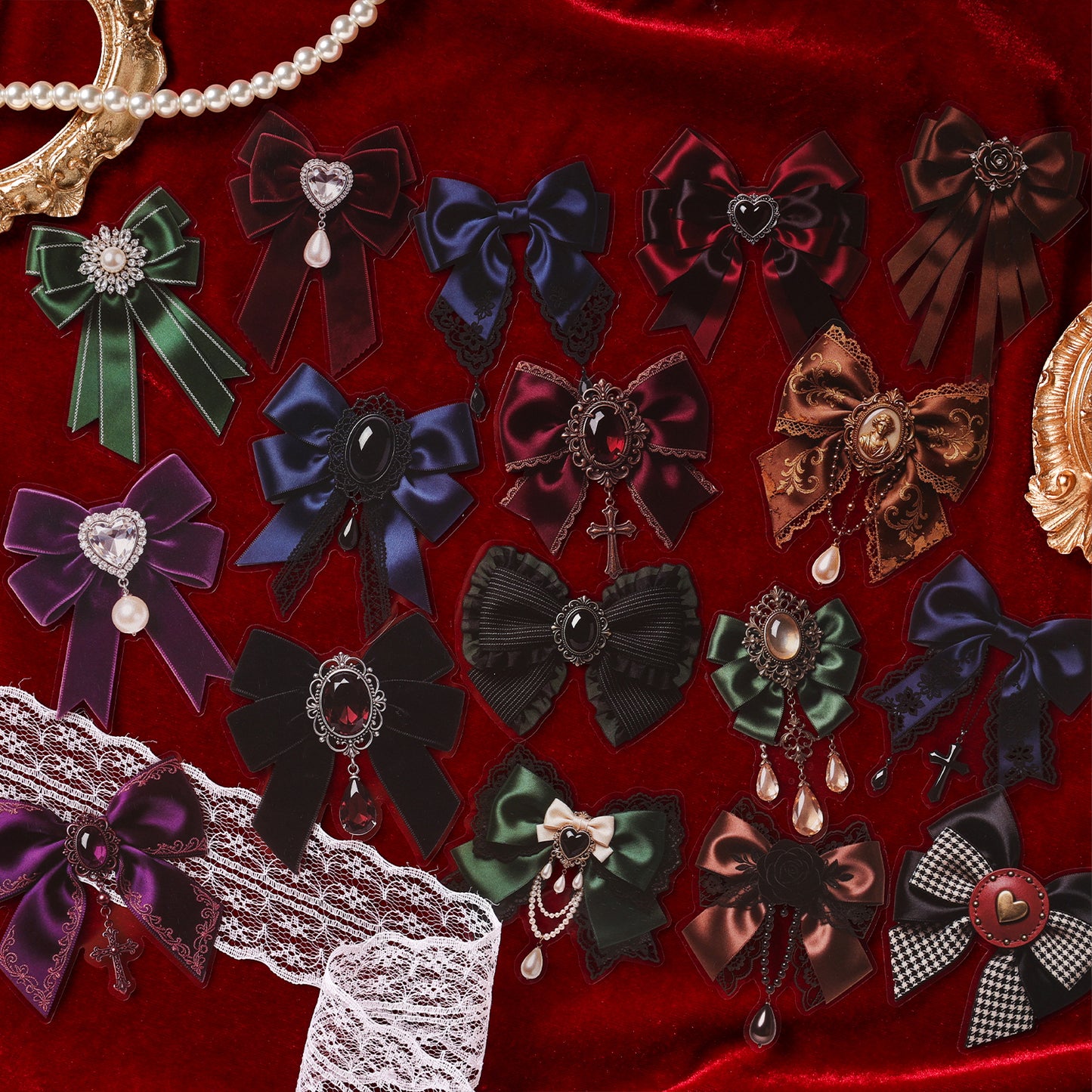Gothic Bow Tie Stickers