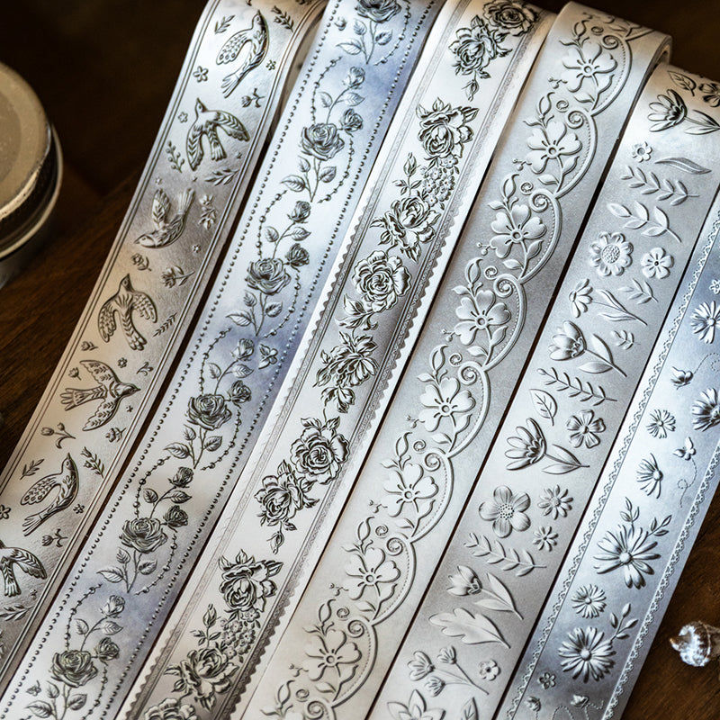 Silver Bloom Isle Washi Tape