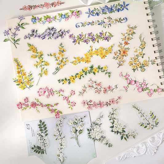 Floral Porcelain Elegance Stickers
