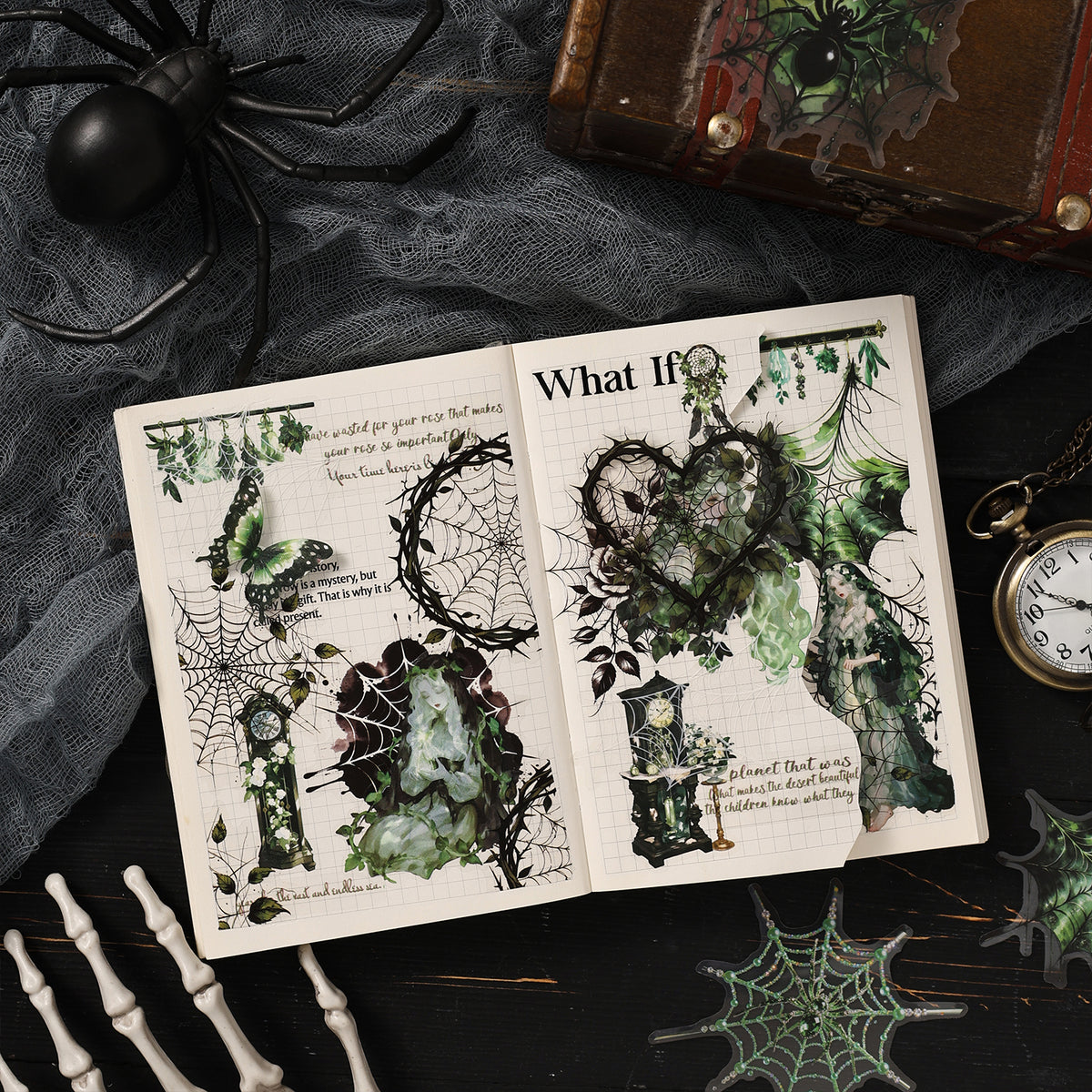 Vintage Spider Web Stickers