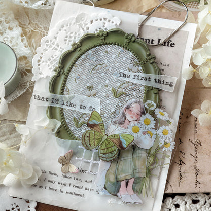 Lace Floral Frame Stickers