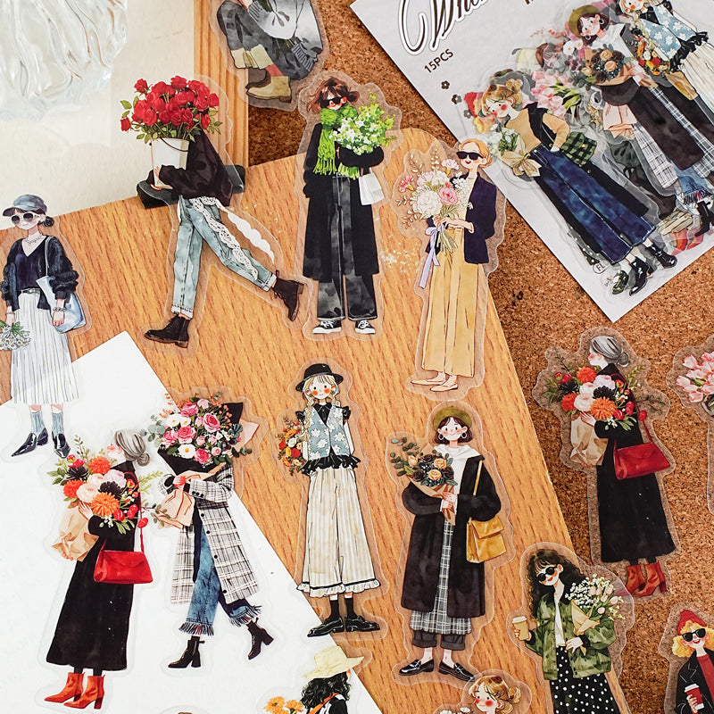 Wind Meets Flowers Stickers
