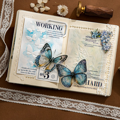 Misty White Blossoms Papers