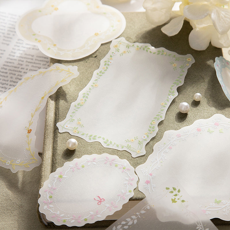Floral Vellum Frame Stickers