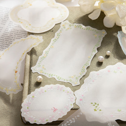 Floral Vellum Frame Stickers