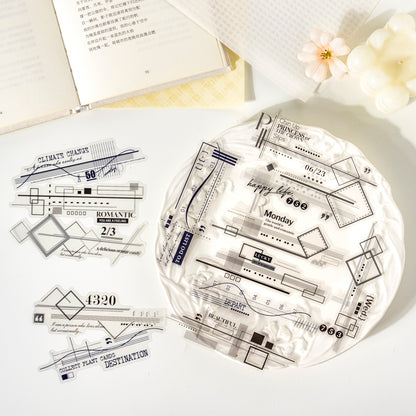 Geometric Interlace Stickers