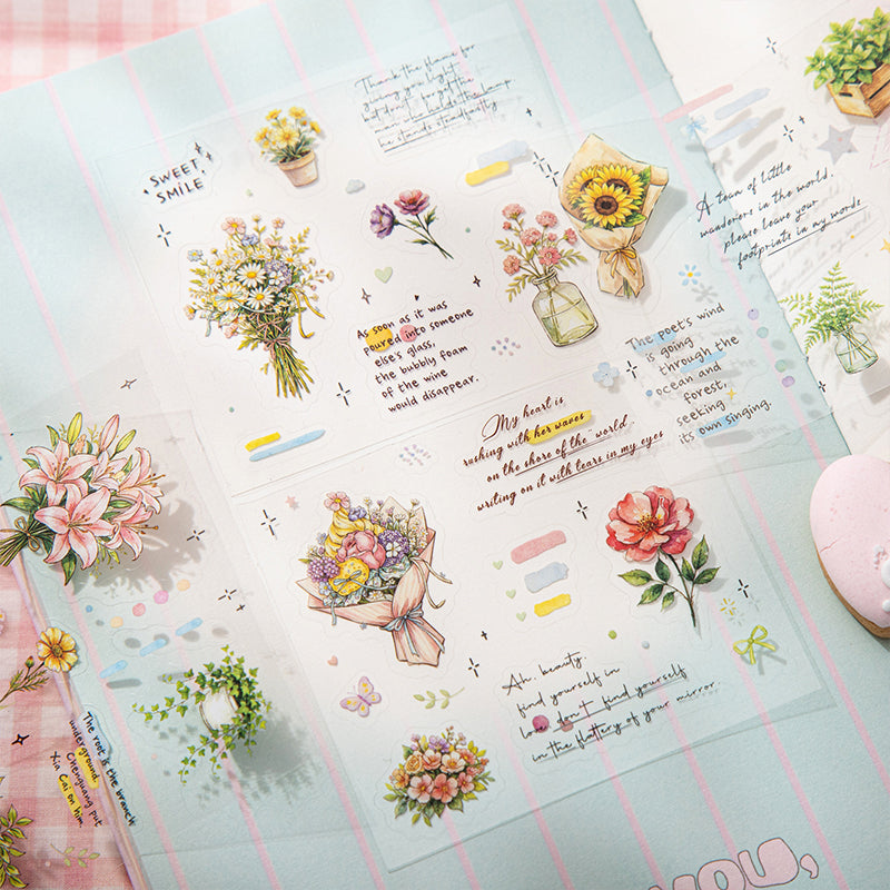 Flowers and Life Poetry Sticker Book