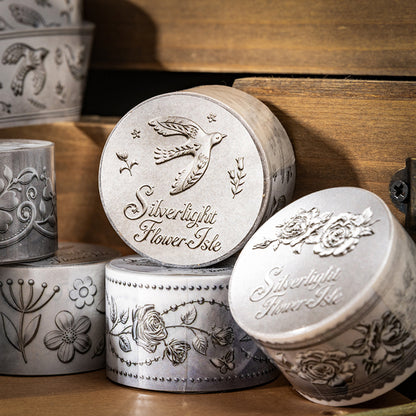 Silver Bloom Isle Washi Tape