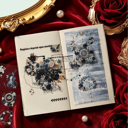 Flowers and Old Pages Stickers