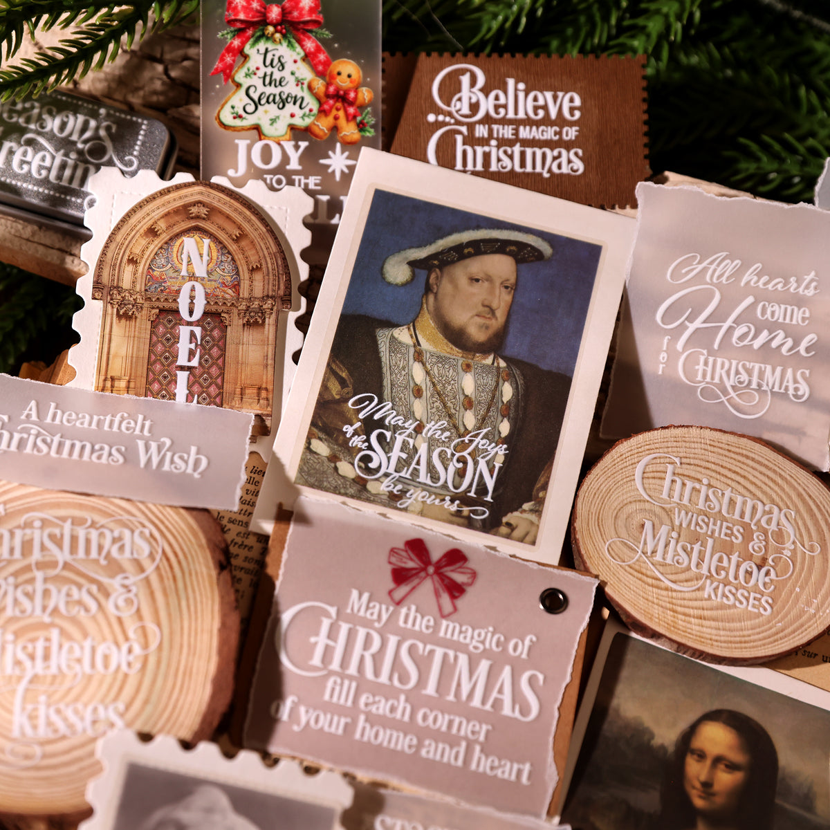 Christmas Holiday Words Transfer Stickers