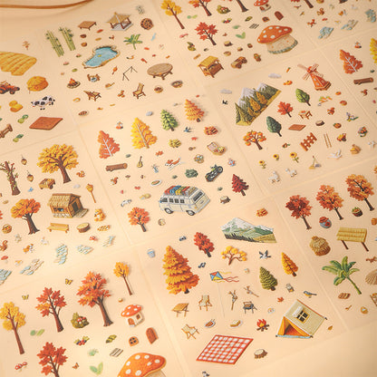 Embroidered Autumn Stickers