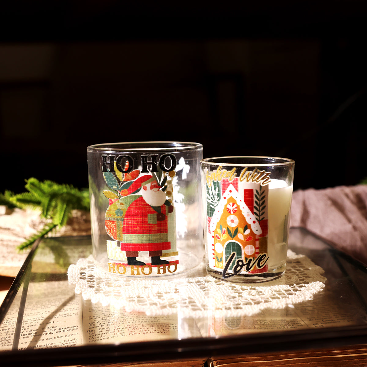 Vintage Christmas Gold Transfer Stickers