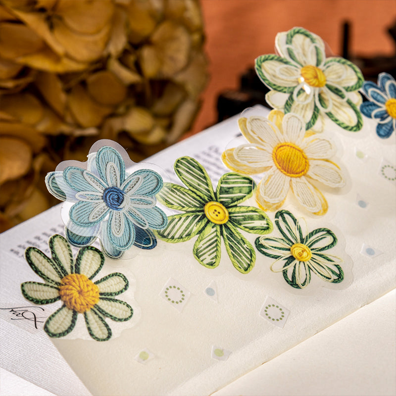 Vintage Embroidered Floral Stickers