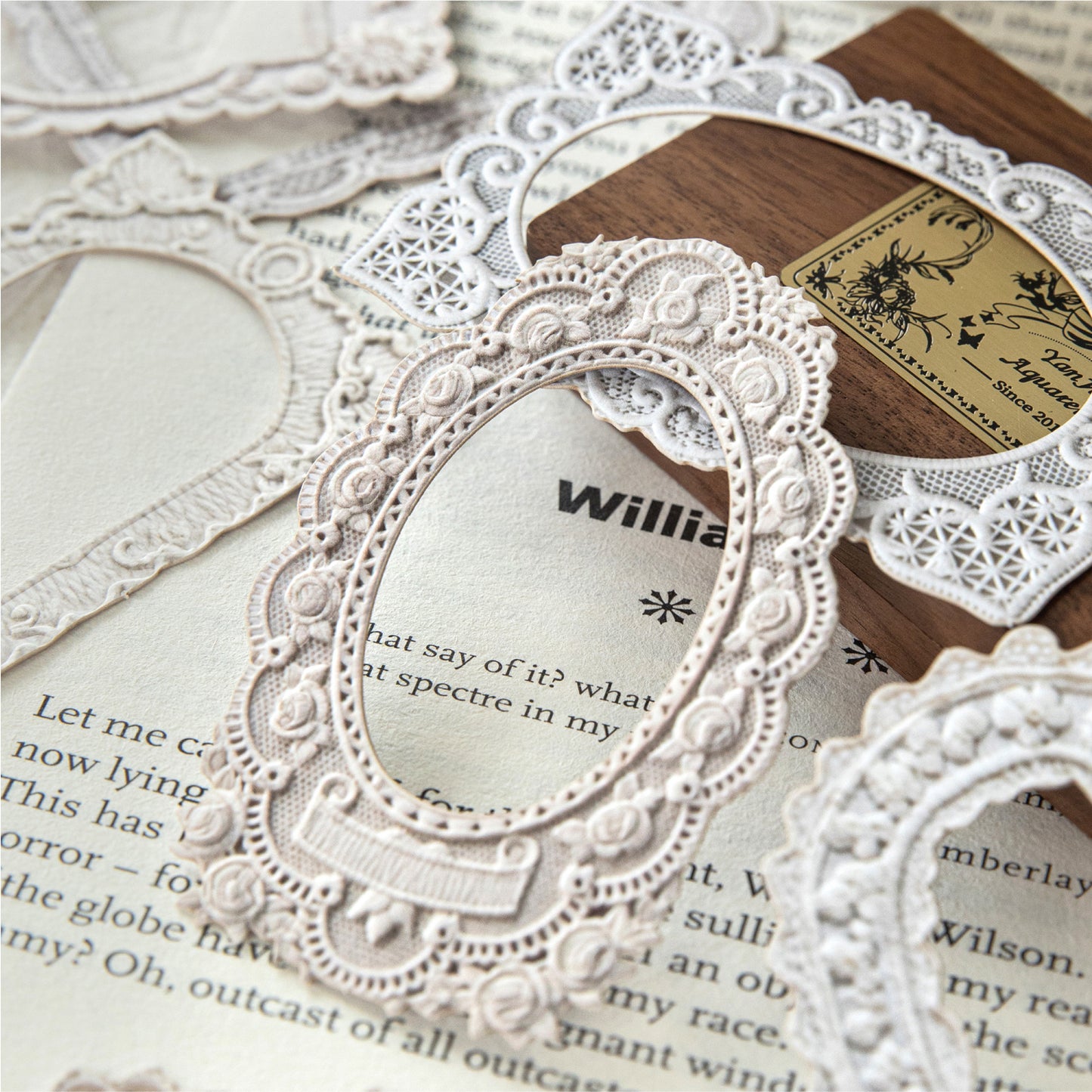 Crochet Floral Letter Frame Papers