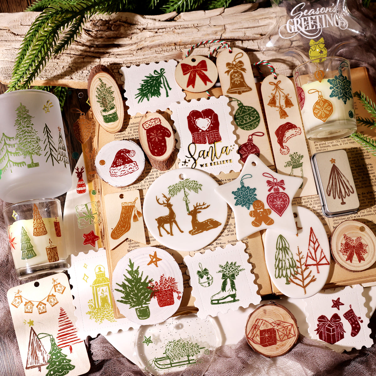 Christmas illustration Transfer Stickers