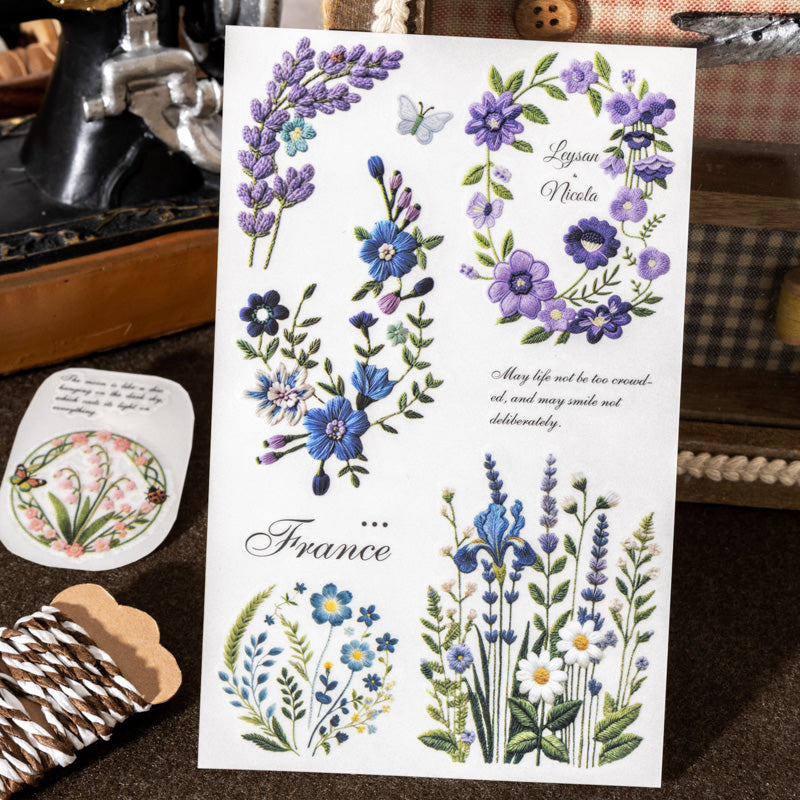 Vine Embroidery Rub-on Stickers