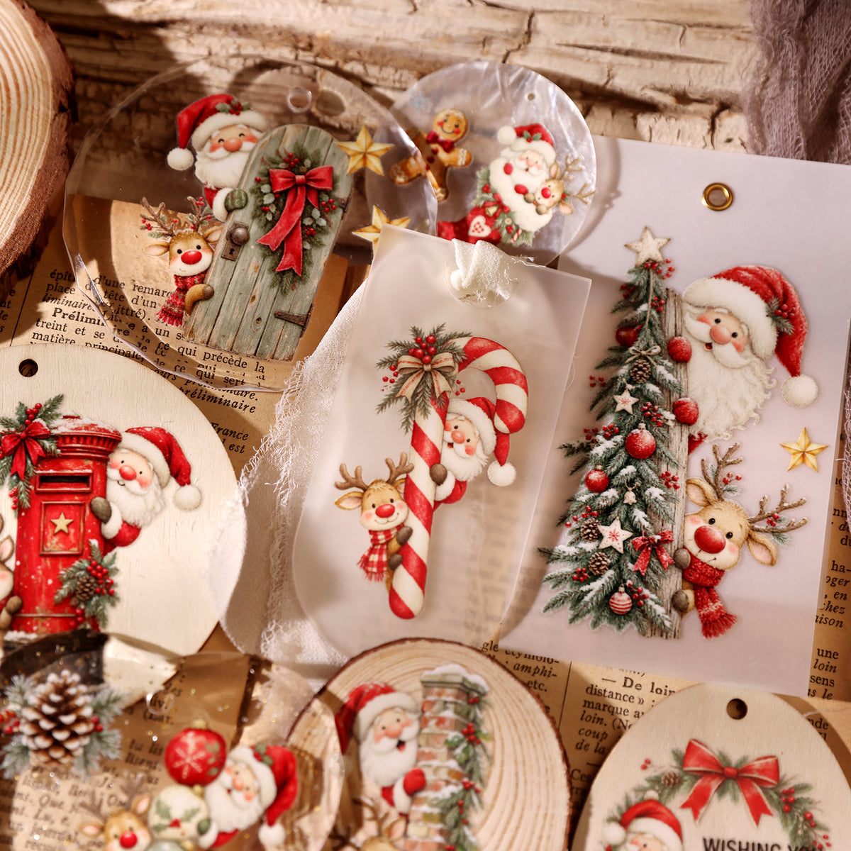 Christmas Santa Claus Transfer Stickers